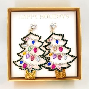BLING BLING Christmas Tree Holiday Earrings